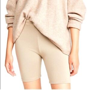 NWT Cotton Citizen Milan Biker Sand Dune High Rise Shorts